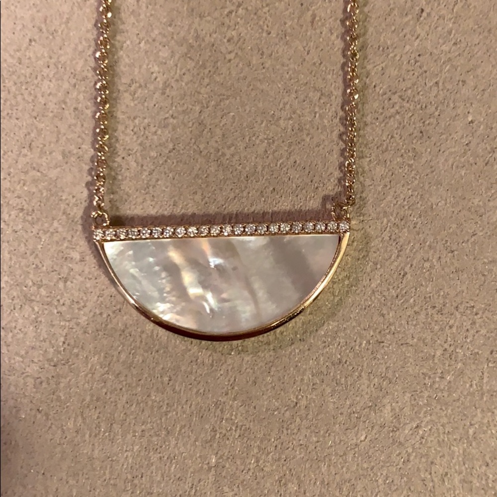 Mother of Pearl Half moon necklace